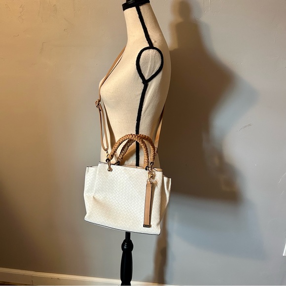 Aldo Handbags - Aldo Gloadithh Bone Womens Tote Satchel Purse White Cream Color Gold Hardware